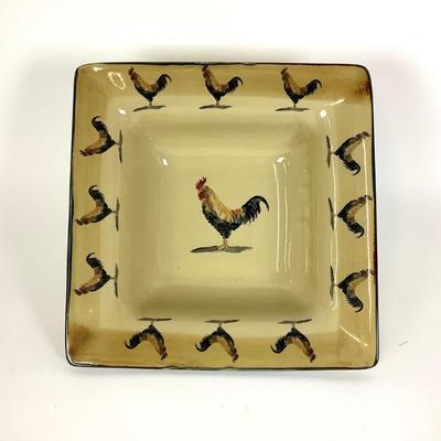 105 Large Decorative Rooster Ceramic Bowl by Robert Gordon