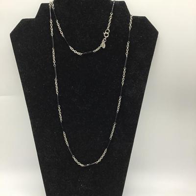 Park Lane black and silver necklace
