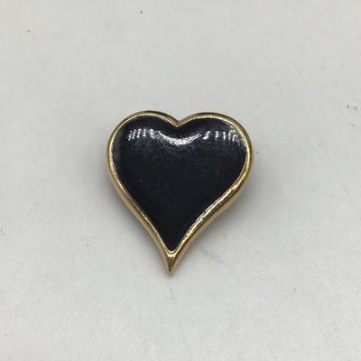 Sarah black heart pin