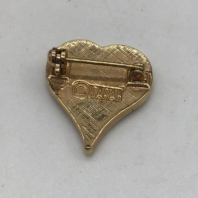 Smaller Sarah black heart pin