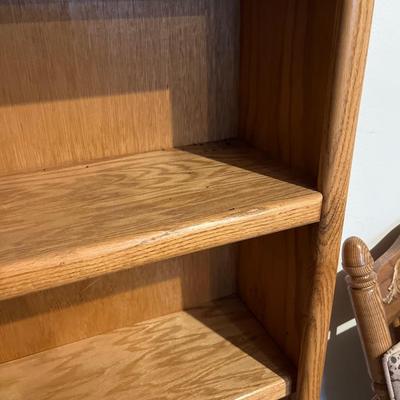 G3- oak bookcase (contents not included)