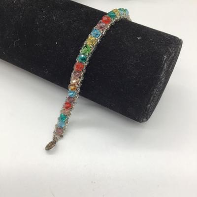 Vintage colorful beaded bracelet