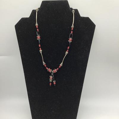 Vintage black and red fashion Necklace