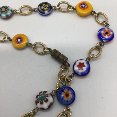 Vintage colorful Glass necklace