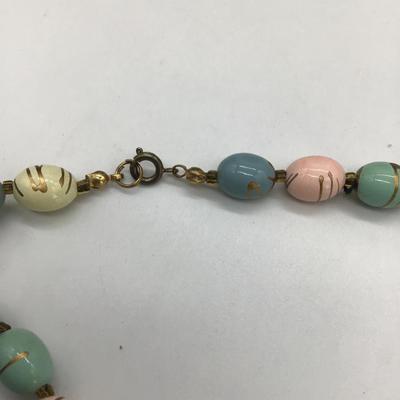Pastel colored beaded necklace