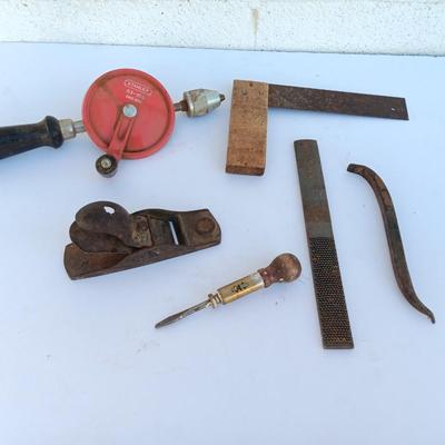 Cool Vintage small tools - Drill - planer - file and more