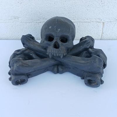 Stanbroil Imitated Human Skull and Bones Gas Log for Indoor or Outdoor Fireplaces, Fire Pits, Halloween Decor