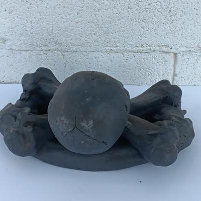 Stanbroil Imitated Human Skull and Bones Gas Log for Indoor or Outdoor Fireplaces, Fire Pits, Halloween Decor