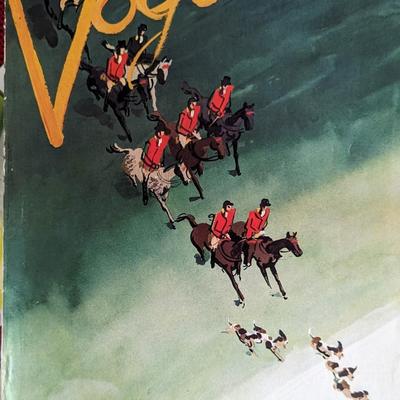 Original vintage copy of Vogue Magazine Oct 15 1938 Cover art by Jean Pages