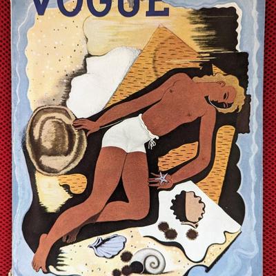Original vintage copy of Vogue Magazine June 1, 1934 Cover art by Georges Lepape