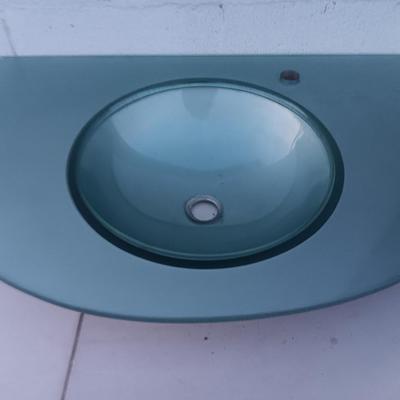 Beautiful glass sink for vanity mount.