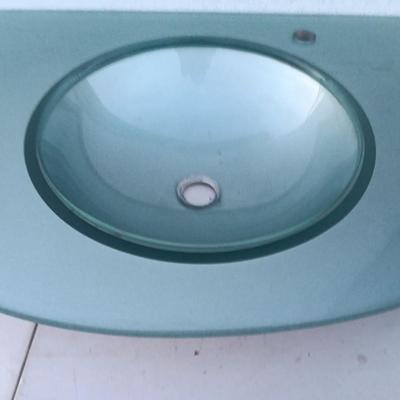 Beautiful glass sink for vanity mount.