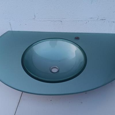 Beautiful glass sink for vanity mount.