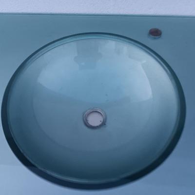 Beautiful glass sink for vanity mount.
