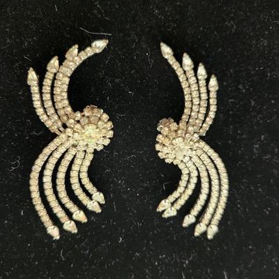 Rhinestone Art Deco earrings