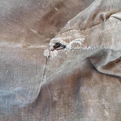 Military Issued inflatable mattress pad with canvas bag, canteen and cushion chair seat