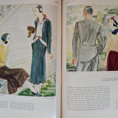 Original vintage copy of Vogue Magazine March 15, 1931 Cover art by Georges Lepape