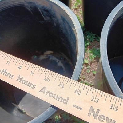 Eight Gardening flowerpots - heavy duty black Garden tubs Great for vegetable plants!