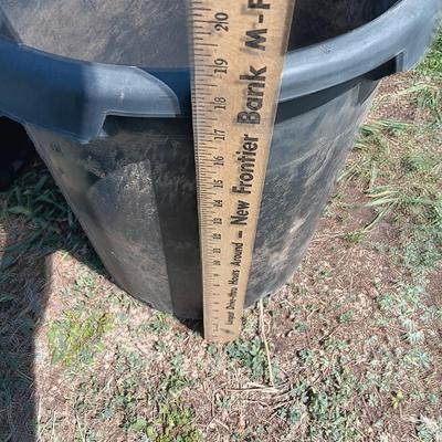 Three Large sized flowerpots - heavy duty black Garden tubs Great for vegetable plants!