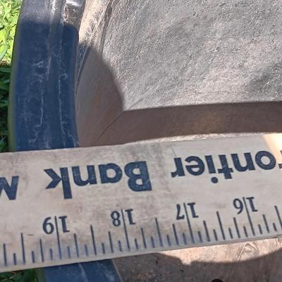 Three large flowerpots - heavy duty black Garden tubs Great for vegetable plants!