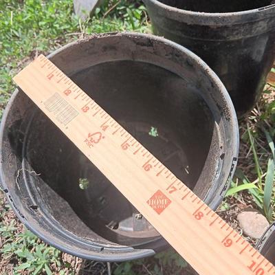 Variety of one gallon - heavy duty black Garden tubs Great for vegetable plants!