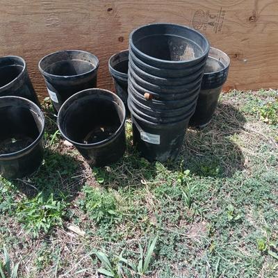 Variety of one gallon - heavy duty black Garden tubs Great for vegetable plants!