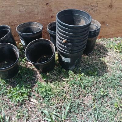 Variety of one gallon - heavy duty black Garden tubs Great for vegetable plants!