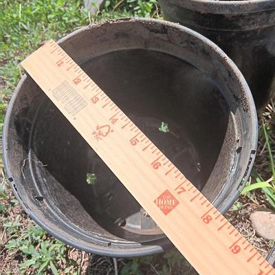 Variety of one gallon - heavy duty black Garden tubs Great for vegetable plants!