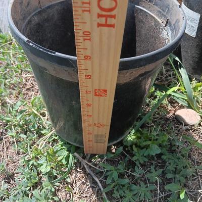 Variety of one gallon - heavy duty black Garden tubs Great for vegetable plants!