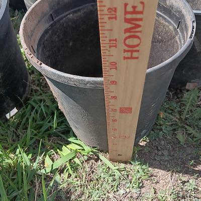 Variety of different sized small - large flowerpots - heavy duty black Garden tubs Great for vegetable plants!