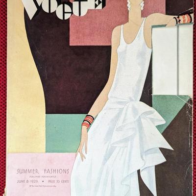 Original vintage copy of Vogue Magazine June 8, 1929