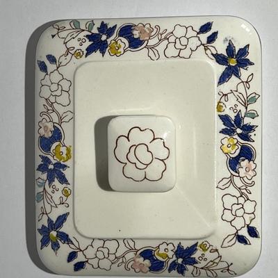 Vintage German Ceramic Cookie Jar 8-1/2" Tall in Good Preowned Condition.