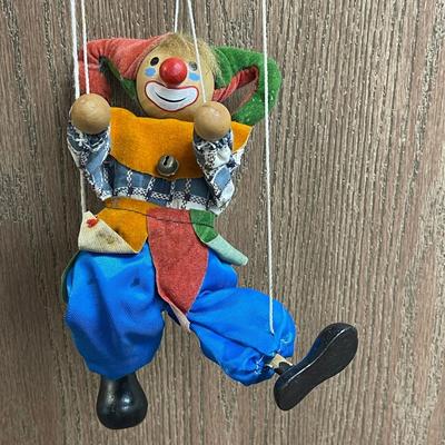 Vintage clown, marionette, puppet