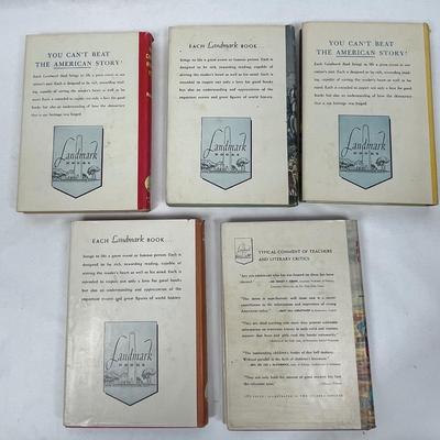 Lot of 5 hardback books LANDMARK Series Historical Children's Books