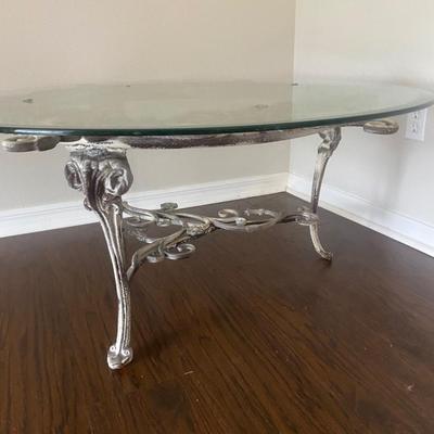 Wrought iron fence table