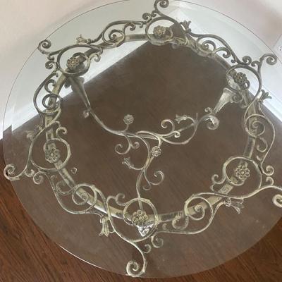 Wrought iron fence table