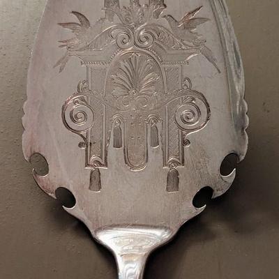Reed & Barton Antique Silver plate cake server Aesthetic Late Victorian
