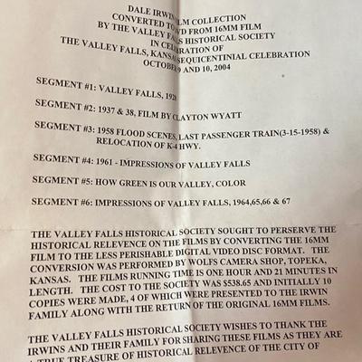 Valley Falls Memorabilia