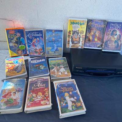 Panasonic 4Head VCR and Disney Movies Galore