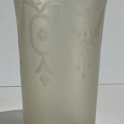 Antique Iridescent Signed Steuben/Hawkes Verre De Soie Water Glass 5