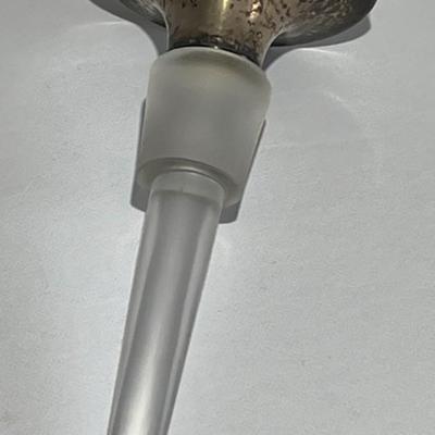 Antique Iridescent Signed Steuben/Hawkes Verre De Soie Perfume Atomizer 5-1/2" Tall w/Silver Stopper as Pictured. (No Damage but May...
