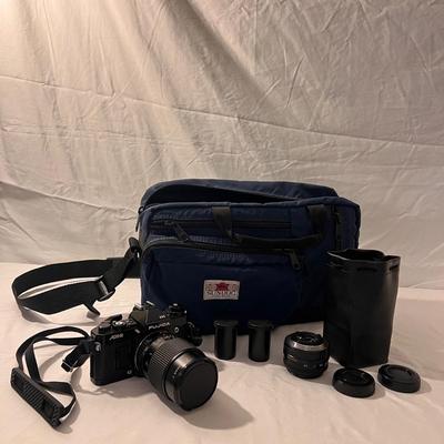 Fujica AX-3 Film Camera and Accessories (PB-DZ)