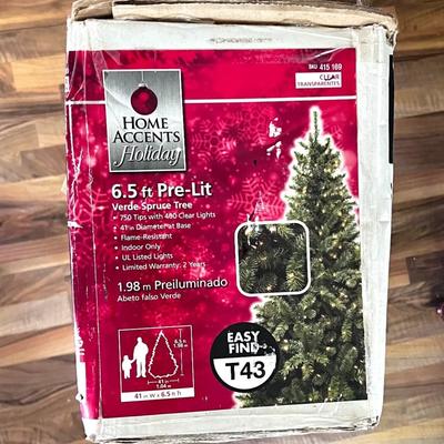 6.5 Foot Pre Lit Christmas Tree with Box