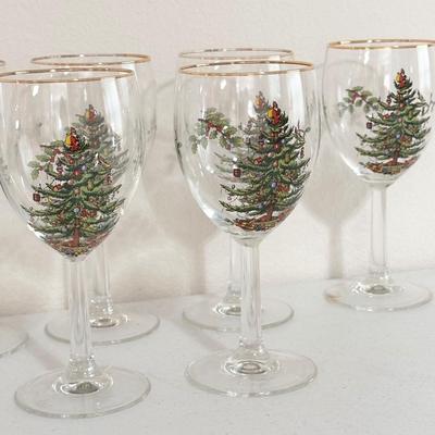 SPODE ~ Set of 7 Christmas Glasses