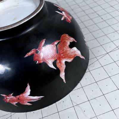 Antique Asian KOI Fish Bowl 