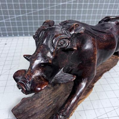 Hand Carved WART HOG, WOW! 