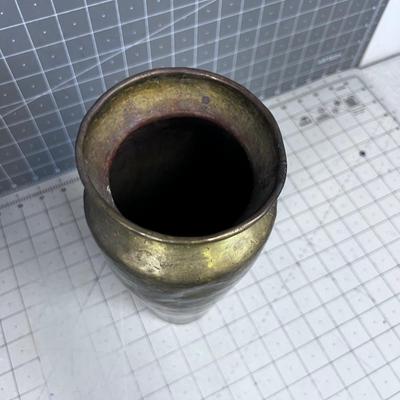 Hand Crafted Hammered Vase BRASS 