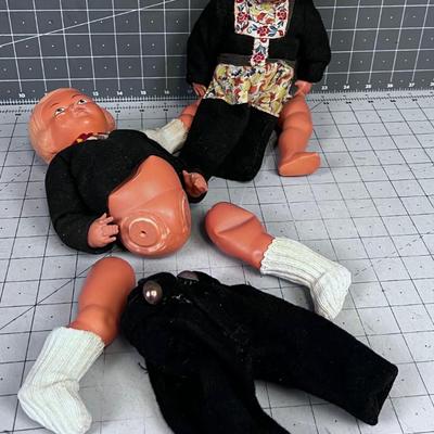 2 European Celluloid Baby Dolls