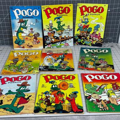 (9) Walt Kelly POGO Possum Comics Collectible 