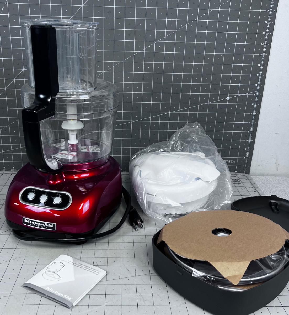 RED Kitchen Aid Architect Food Processor Plus Extras